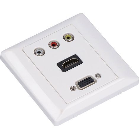 Boîtier mural Audio-Vidéo HDMI VGA RCA, Support 1080P Résistant aux impacts ABS 86mm (1/5)