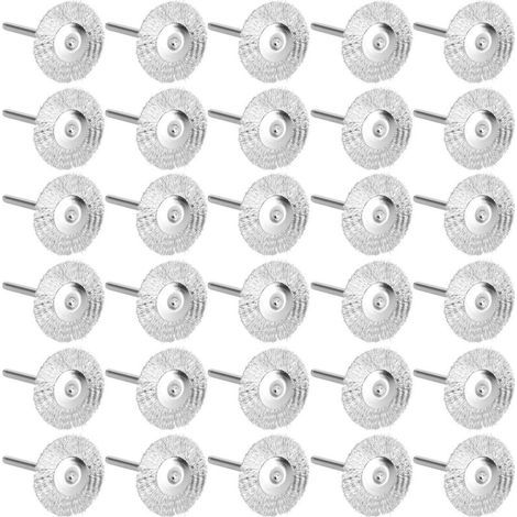 Ensemble de 30 pièces de brocoli, kit de polissage de brosse et d'enlaiton de fild'acier complet pour outils rotatifs Dremel (1/5)