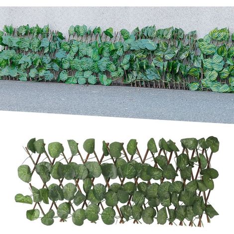 Fence Artificial Clôture Naturelle Simulée Begonia Décor Mur Plante Haie Tulle Imperméable Portable Extensible 200 cm Lot 1 (1/5)