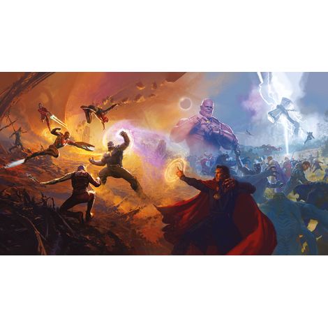 Poster géant intissé Avengers Epic Battles Two Worlds - 500 x 280 cm (1/5)