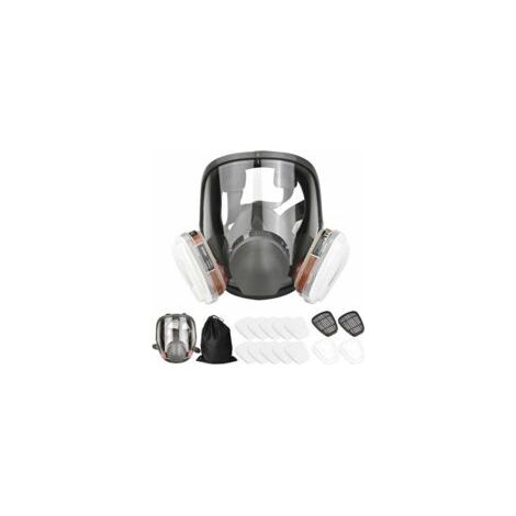16-in-1-Vollgesichtsmaske: Silikon-Gesichtsmaske, 1 Maskenkörper + 2 Filterkartuschen + 2 Filterkappen + 10 Filterpads + 1 Aufbewahrungsbeutel