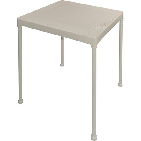 GARDEN LIFE mesa trenzado 70x70x72 cm marfil , Mesa 70 x 70cm x 72cm alt. marfilMarca Garden lifeTablero de resina con trenzado imitación ratánColor marfilMesa 70x7