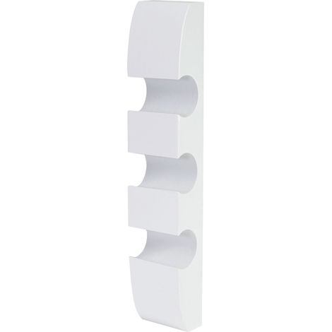 Étagère à vin Colmar, étagère murale à bouteilles en bois, pour 3 bouteilles 54x13x9cm, blanc