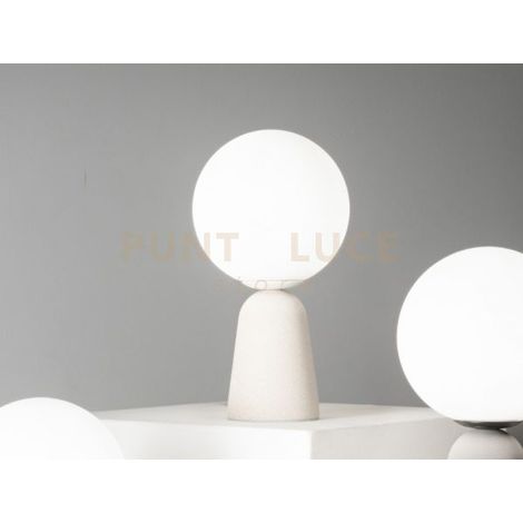 LUMETTO ROCK BIANCO 1 LUCE ATTACCO E14 D.15CM