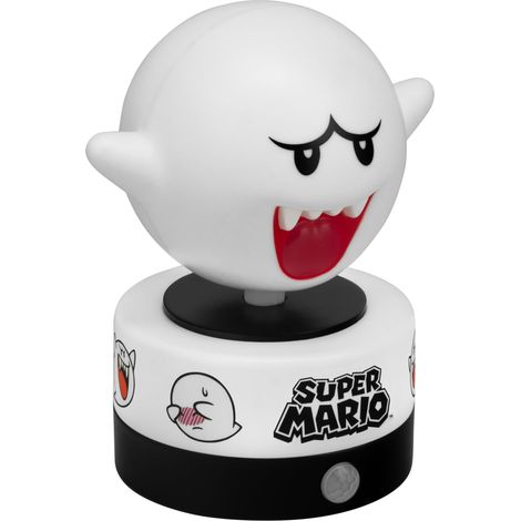 Paladone Nintendo Super Mario Boo Luz nocturna y alarma con sensor de movimiento, lámpara led con licencia oficial, para dormitorios infantiles, adolescentes y hogar, idea de regalo