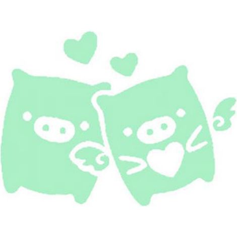 Autocollants pour interrupteur double cochon, autocollants décoratifs modernes et tendance. (1/5)