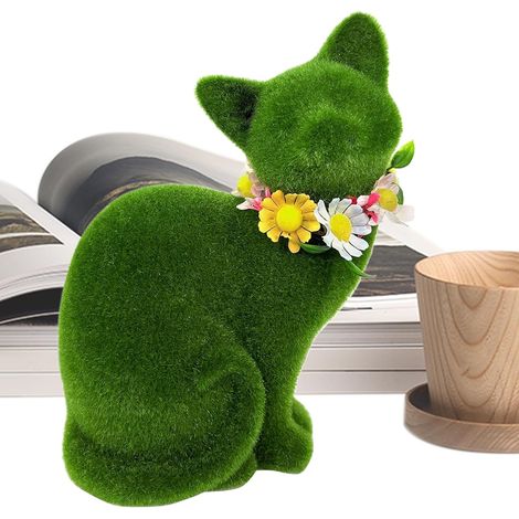 Statue de jardin d'un chat - Figurine de jardin réaliste en (1/5)