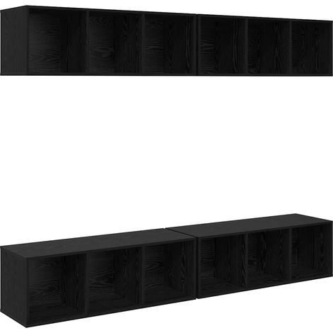 Maison Exclusive - Ensemble meuble TV 4 pcs Chêne noir 37 x 37 x 107 cm