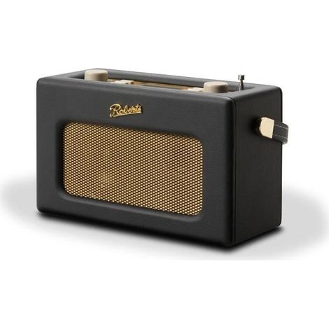 Radio portatile DAB - ROBERTS - REVIVAL RD 70 BK - Bluetooth - Materiali in legno e pelle - Nero