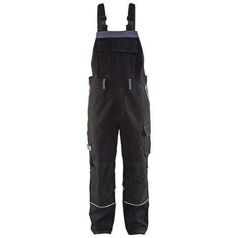 Cotte de travail à bretelles retardant flamme 2861 - Noir/Gris clair 54C (1/2)