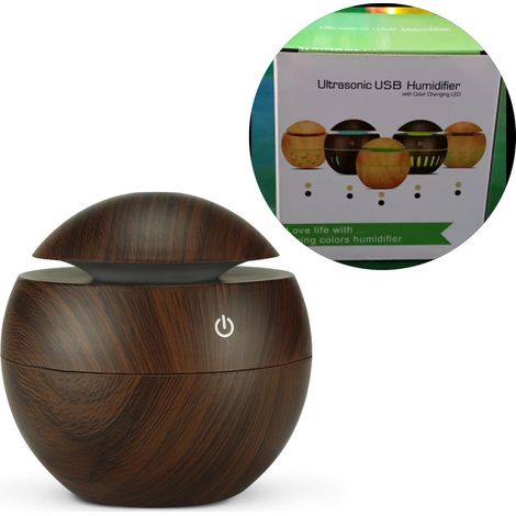 Mini-Luftbefeuchter 130 ml, Holzoptik, USB, 2 W, für Schlafzimmer, Büro, Hotel (1/5)