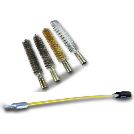 Ecouvillons Condenseurs  Acier Inox Laiton Nylon  7 diamètres au choix - Acier Inox Laiton Nylon / Avec tringle - Diamètre Ø 12 mm (1/5)