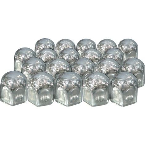 Eufab – Cache-écrou de roue 19 mm – Lot de 20 bouchons chromés métal – Protection vis de roue – Améliore l'apparence véhicule - Y328032 (1/5)