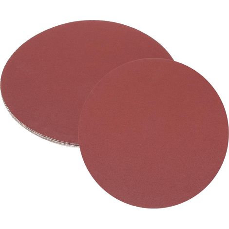 8pcs 250mm Disques À Poncer PSA, 120 Grains Papier De Verre À Dos Auto-Adhésif En Oxyde D'Aluminium, Disques Sans Trou Pour Ponçage À Sec/Humide, Pour Peinture Auto, Bois, Métal (1/5)