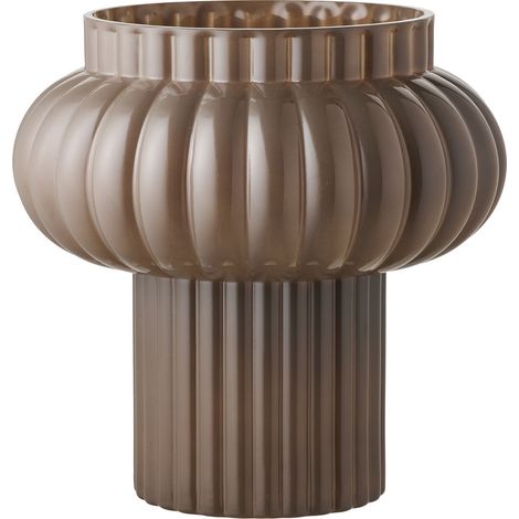 Vaso in vetro soffiato a bocca marrone ø27x27 cm