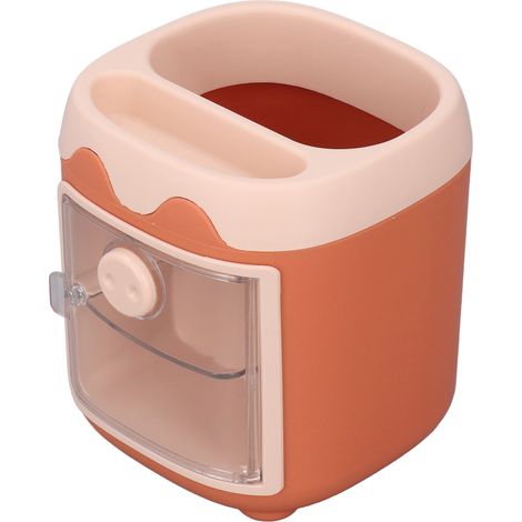 Porte-stylo orange cochon mignon, rangement de bureau, organisateur de stylos, fournitures de bureau, boîte de rangement multi-compartiments (1/5)