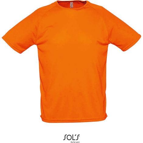 Camiseta Hombre Manga Raglán SOL'S SPORTY XS Naranja neón