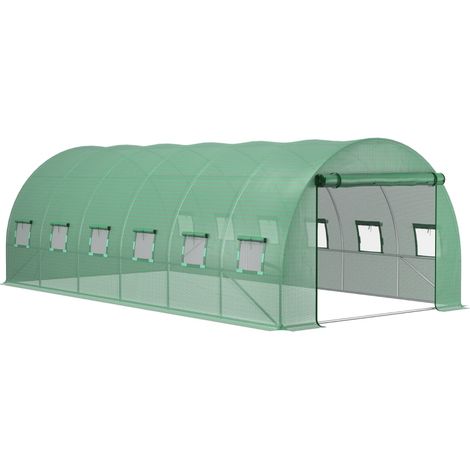 Telo per serra 6 x 3 x 2 m in PE verde, impermeabile con protezione UV, MODENUIT (1/5)