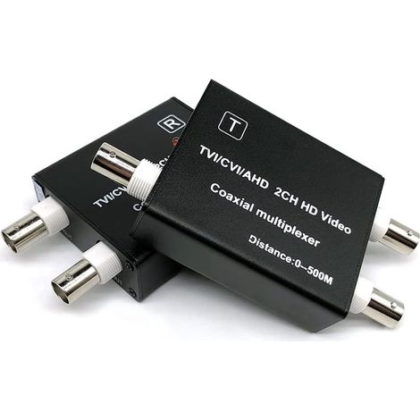 Multiplexeur vidéo pour caméra de vidéosurveillance 2 Ch Convertisseur vidéo coaxial pour 1080P
