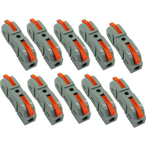 Lot de 15 connecteurs de fil à levier, connexion rapide, 28-12 AWG, borne isolée (1/5)