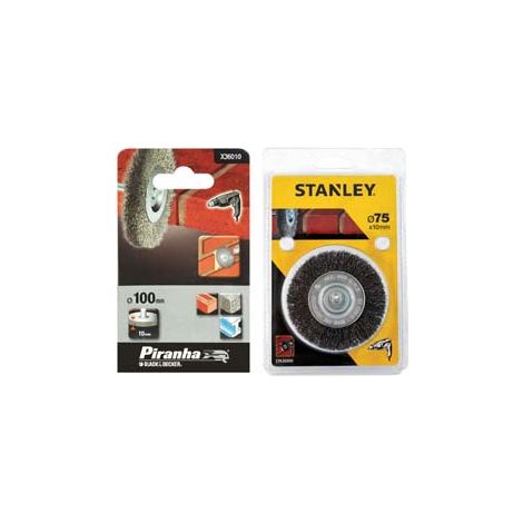 SPAZZOLA CIRCOLARE PER TRAPANO- - ø mm.50 codolo mm.6 (STA36020) - 1 blister STANLEY