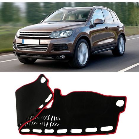 Protecteur de tableau de bord anti-reflets Tapis instrument Touareg 2011-2016 polyester pré-coupé (1/4)