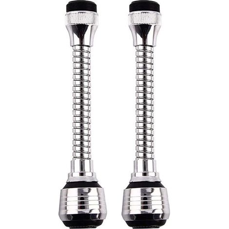 Rallonge robinet 2 pièces – Filtre d'extension pivotant 360° – Douche à économie d'eau – Facile à nettoyer pour éviers de cuisine et salle de bain (1/5)