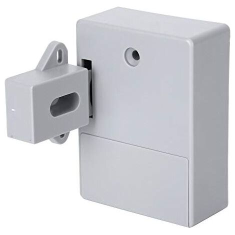Serratura intelligente per armadietti a 125 kHz, apertura elettronica con scheda RFID per saune, biblioteche, fabbriche e uffici con guardaroba - Installazione senza foratura (grigio)
