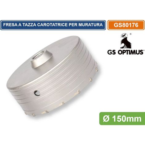 GS OPTIMUS GS80176 FRESA PERFORATRICE A TAZZA Ø 150MM M22 PER PIETRA CEMENTO CALCESTRUZZO