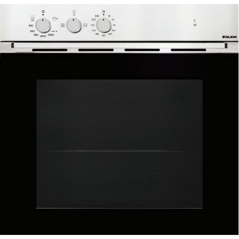 Glemgas – Four traditionnel 62L 60cm émail lisse Titanium – Convection naturelle – Classe A – GFMG51IX