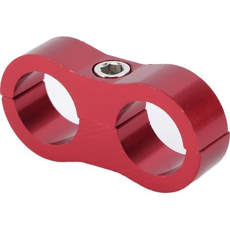 10AN Aluminium-Rohrseparatorschelle für Kraftstoff-/Öl-/Gasleitungen – Rot