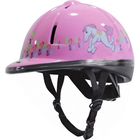49-51 cm, Rose: Casquette d'équitation KidZamo pour enfants avec cheval approuvé VG1