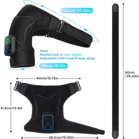 Appareil massage chevilles électrique chauffant rechargeable, thérapie chaleur vibrations pour détendre articulationL028 (1/5)