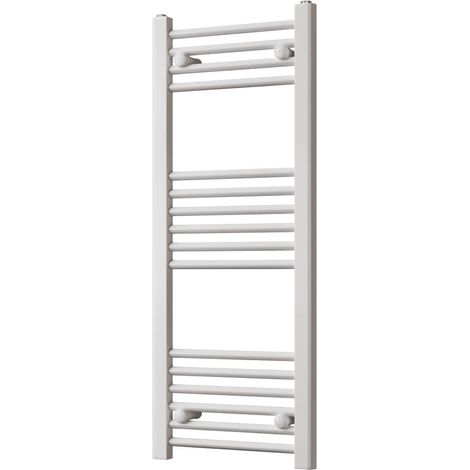 Zennor - White Heated Towel Rail - H1000mm x W400mm - Straight (1/3)