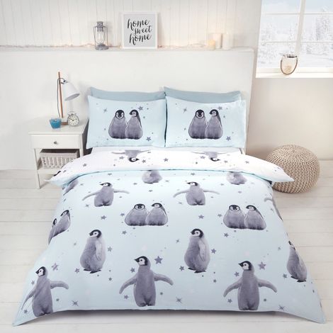 Rapport Starry Parure copripiumino matrimoniale, pinguini,, Ice, King