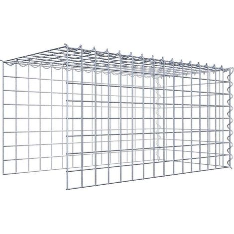 Gabiondeco - Gabion - Element de prolongation en hauteur et en longueur 80 cm x 40 cm x 40 cm (L x H x P). maille 5 x 5 cm. Spirale. Attention il manque deux grille... (1/5)