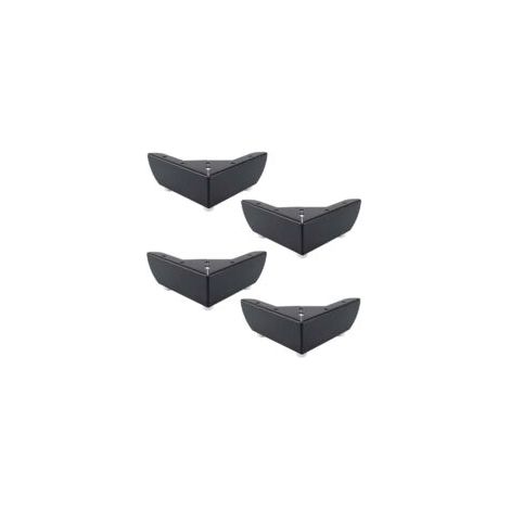 Lot de 4 pieds de meubles en métal noir, 55 mm, adaptés aux armoires de table basse, lits, canapés, silencieux et antidérapants- Crezuo (1/4)