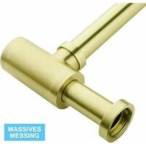 Siphon Lavabo - Laiton Massif - Diamètre Raccord 1 1/4 Pouces - Tuyau Vidange 32 Mm - Étanchéité Silicone - 1 Pièce (1/5)