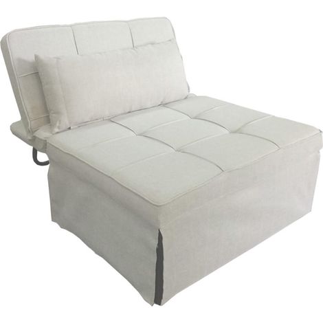 Pouf Poltrona trasformabile in letto GARDENIA in tessuto BEIGE