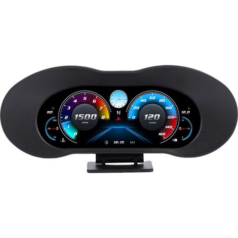 Écran HUD de Voiture, Projecteur de Pare-brise GPS OBD, Compteur de Vitesse avec Alertes de Survitesse et 12 Options de Langue, Idéal pour les Voitures à et Derv 1996-2004 et Plus Récentes (1/4)