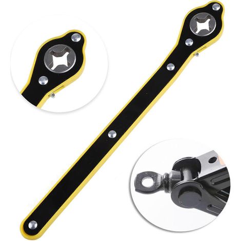 Clé à cliquet robuste et facile à utiliser pour voiture, poignée ergonomique. (1/4)
