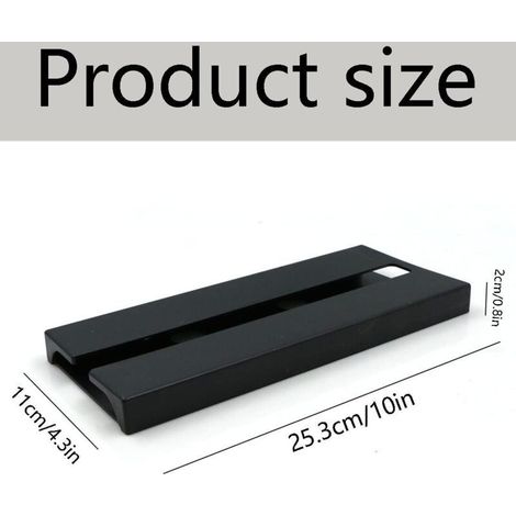 Porte Verres à Vin Suspendre, Aucun perçage requis, Grande capacité, Porte-Verres à Pied Suspendu Support, pour Bar Cuisine, 25.3 11 2cm(Noir, 2) (1/5)
