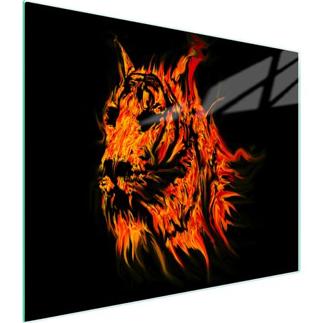 Glasschneidebrett 52x30 TIGER