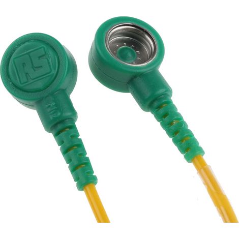 Cordon ESD de mise à la terre RS PRO, Liaison, 2m 10mm Droit ( Prix pour 1 ) (1/2)