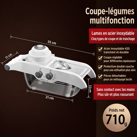 Trancheuse de citrons manuelle multifonction en acier inoxydable 420, version chinoise, 35 × 11 × 12 cm, 3 kg. – Livraison gratuite