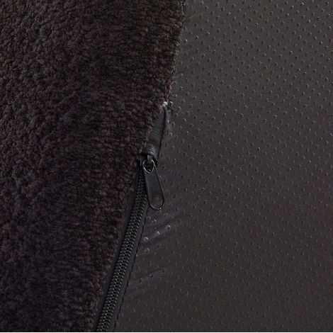 Canapé modulable 1 place, dimensions non communiquées, noir, en chenille, 3 coussins MEUBLIV (1/5)