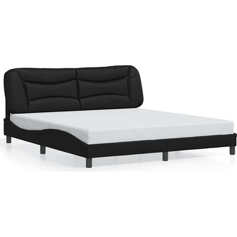 Maison Exclusive - Giroletto senza Materasso Hvar Nero 180x200 cm in Similpelle