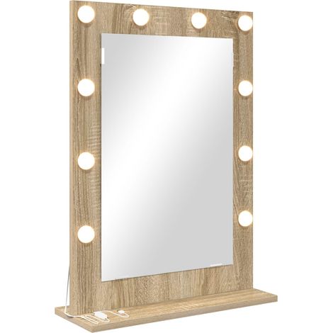 Miroir de vanité Rectangulaire Chêne Sonoma 70 x 50 x 18 cm