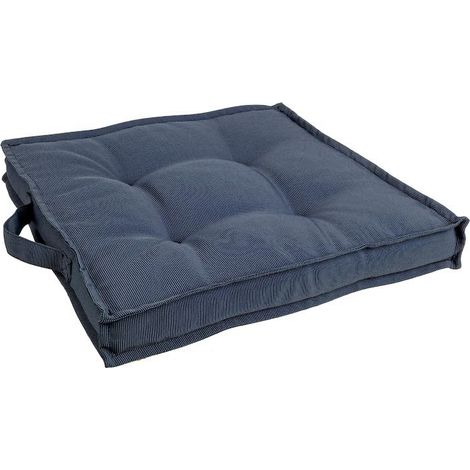 Coussin carré poly bleu