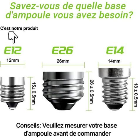 Ampoule G40 - E12 - 1 W - 2200 K - 100 Lm - AC 220-240 V - IP44 - Pour Guirlande Extérieure - 6 Pièces (1/5)
